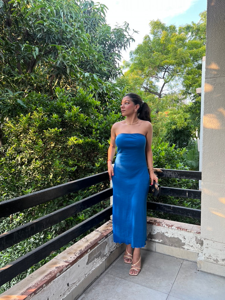 Tube Electric Blue Dress