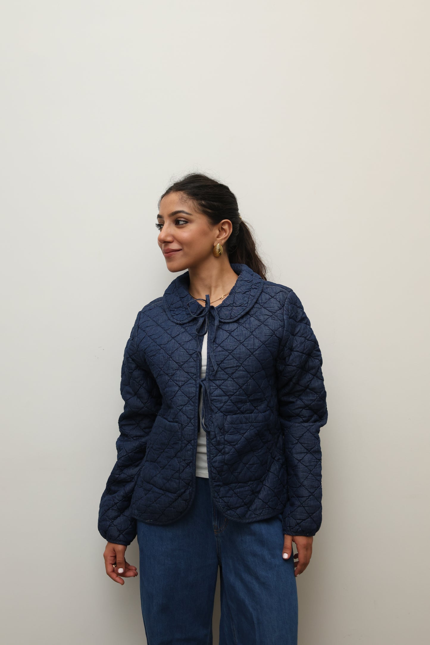 Scandi Bow Quilted Jacket