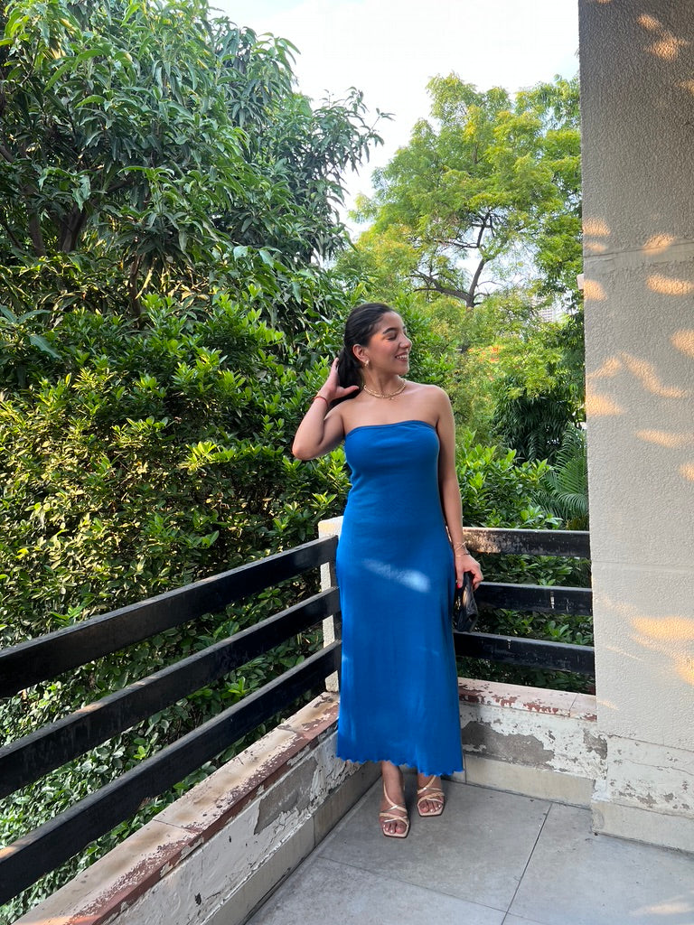 Tube Electric Blue Dress