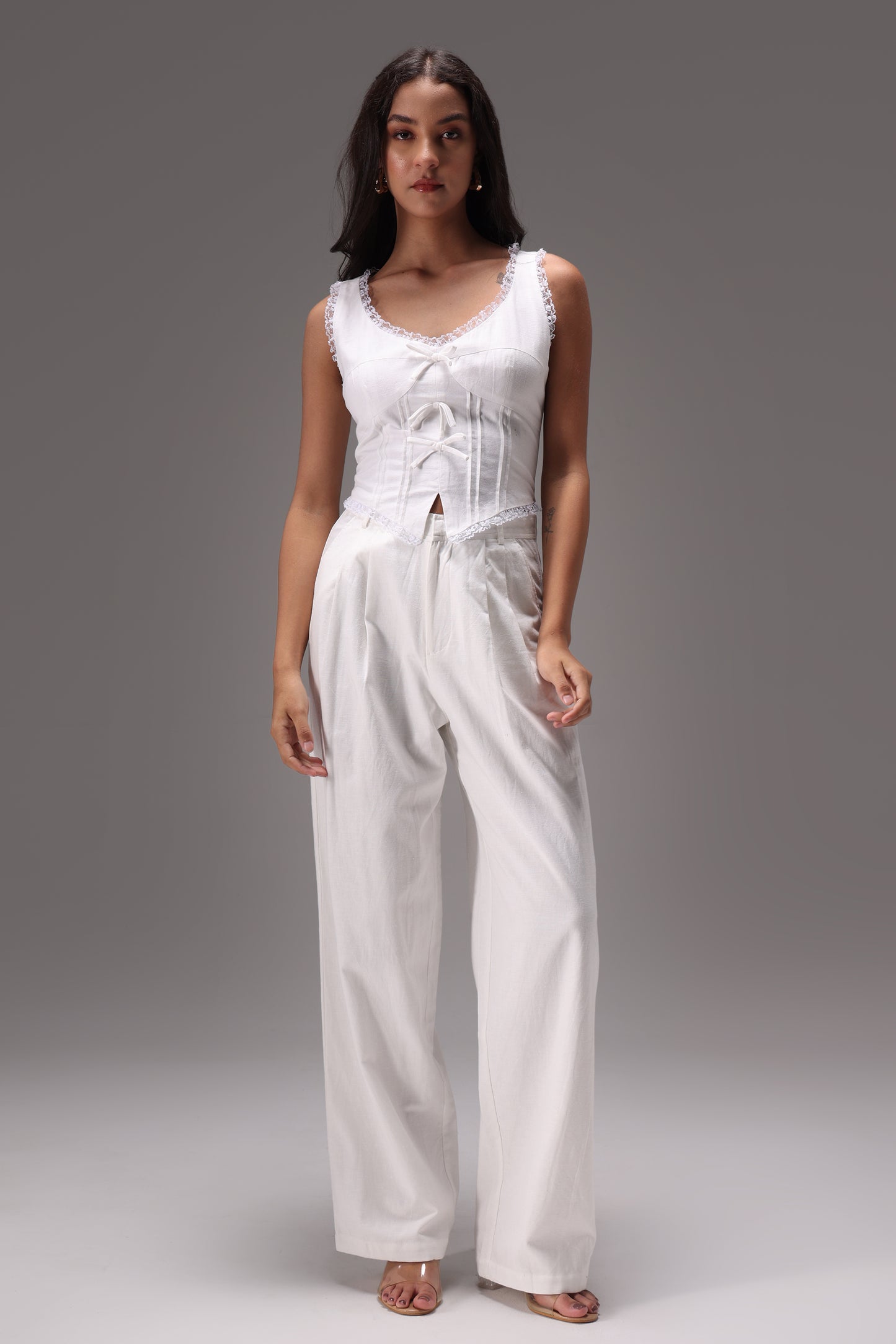 Swan Linen Bow Set