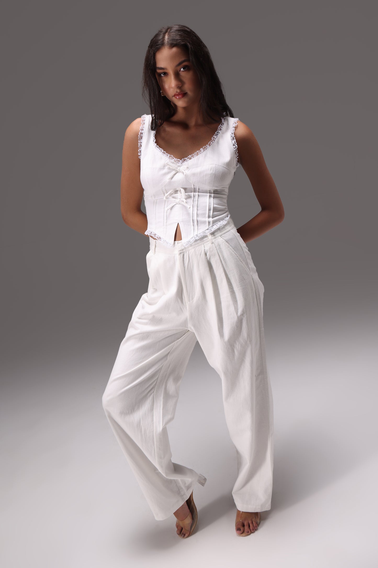 Swan Linen Bow Set