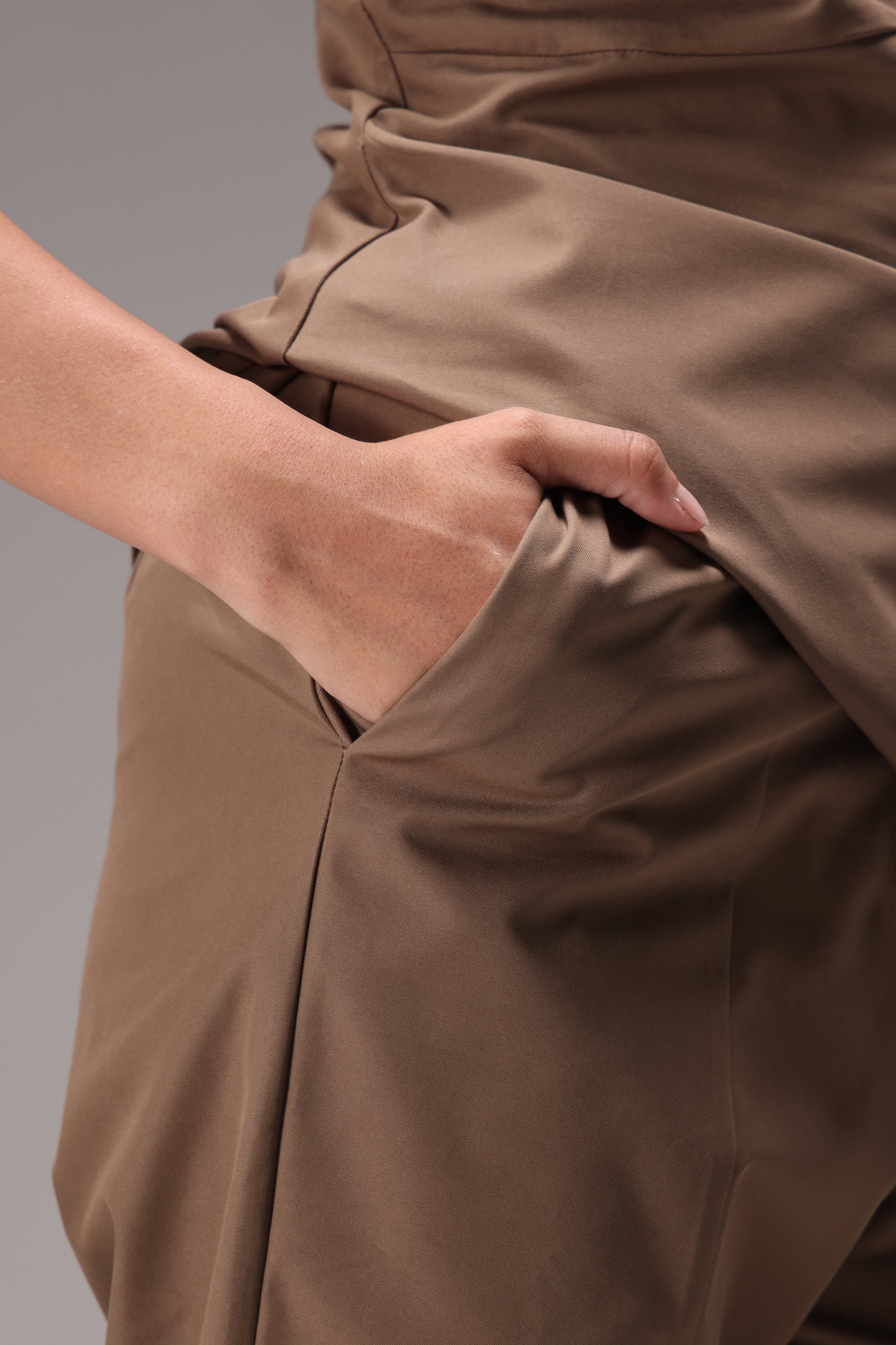 Cinnamon Tube Cotton Poplin Pant Set