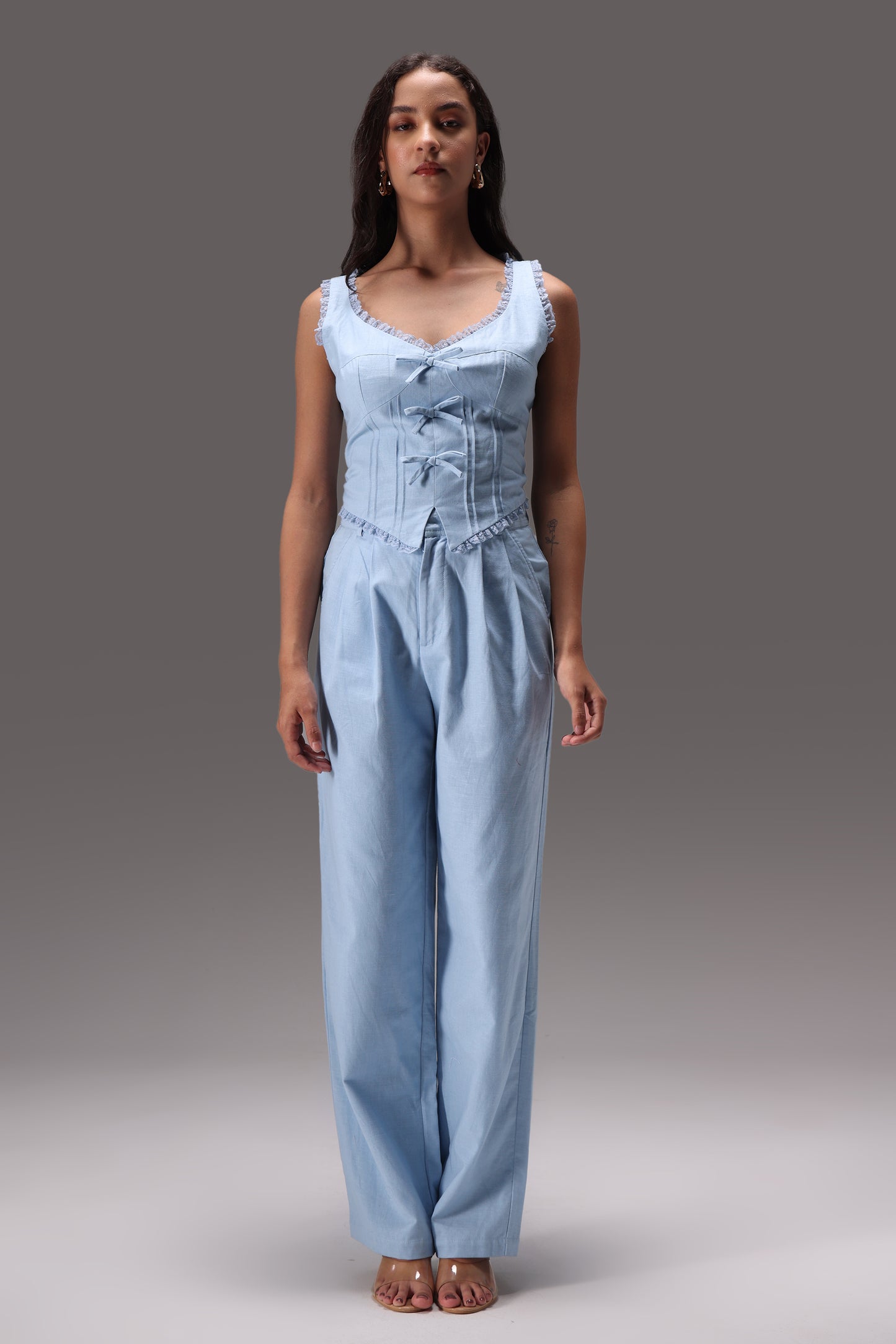 Cloud Linen Bow Set