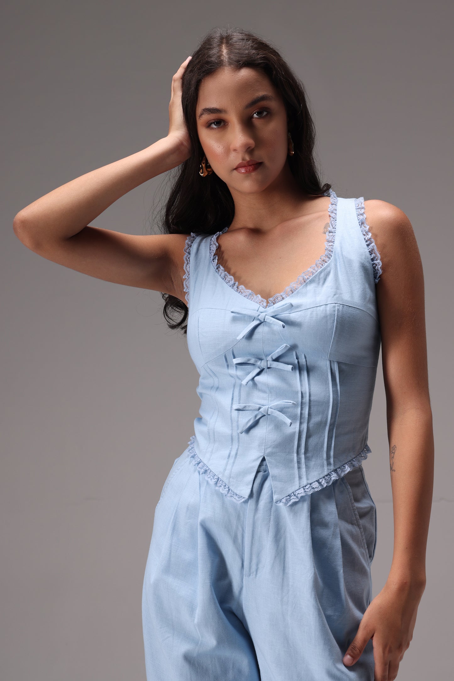 Cloud Linen Bow Set