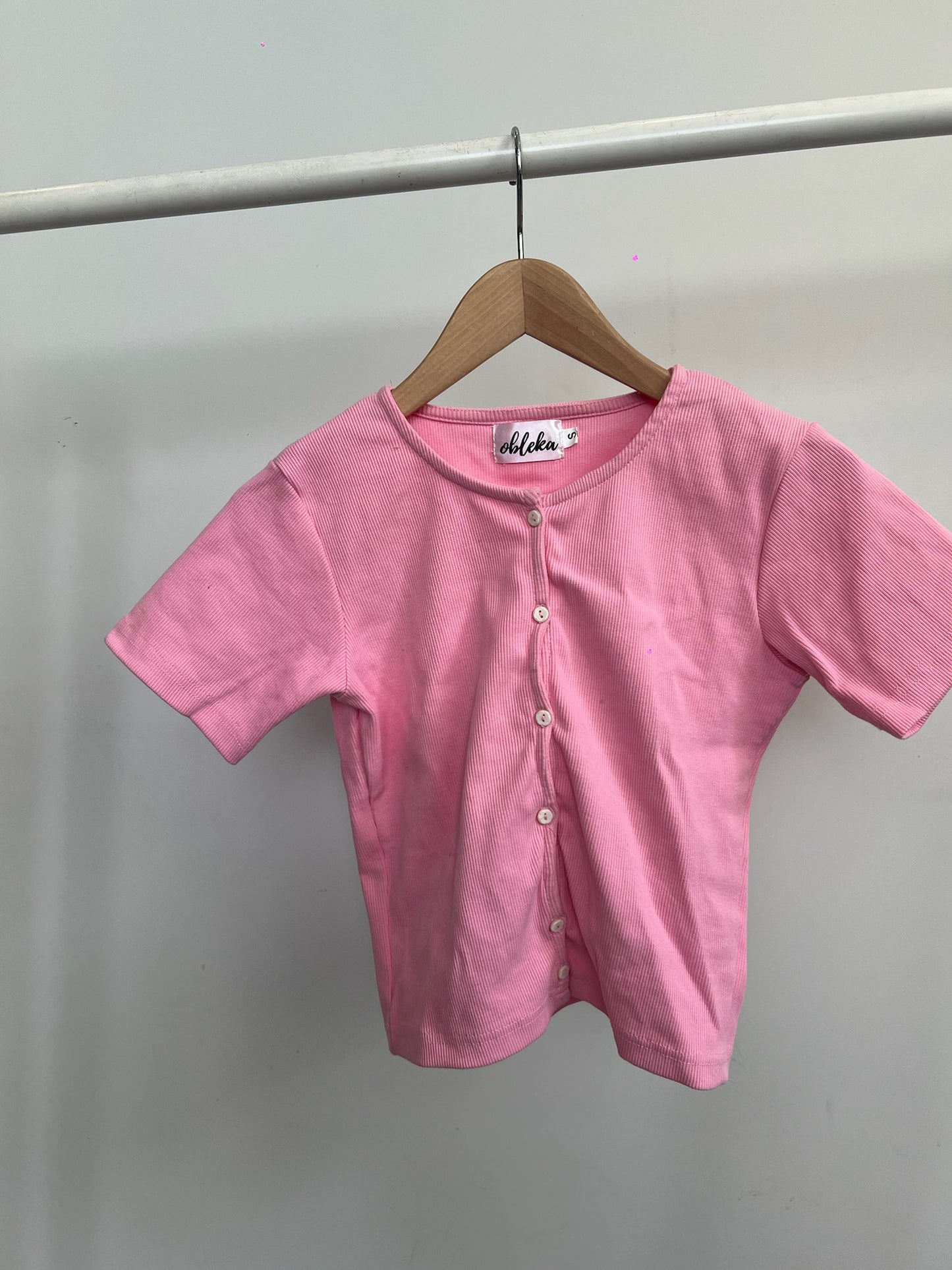 Light Pink Cotton Rib Top ( 1 available)
