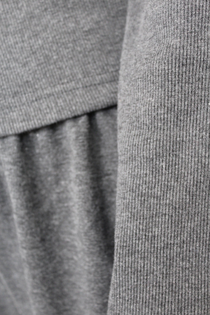 Cotton Fleece Grey Melange Set