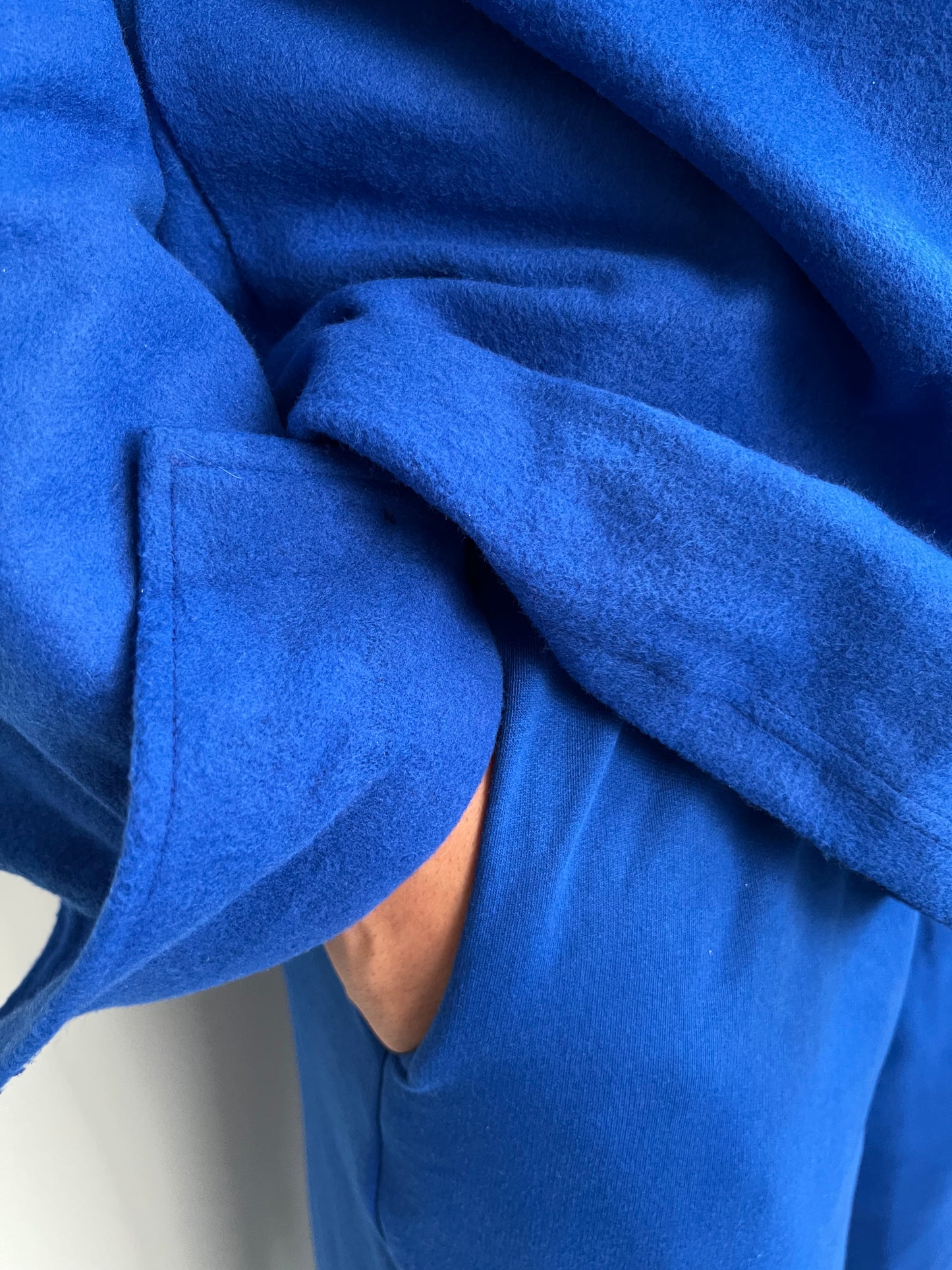 Cotton Fleece Electric Blue Unisex Co-ord