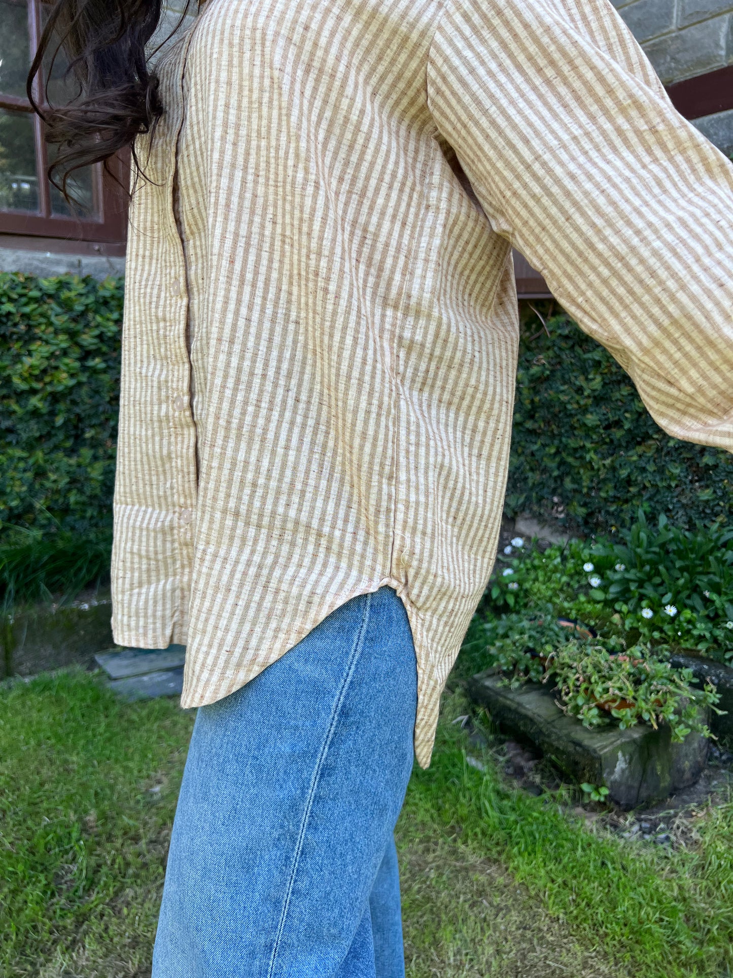 Unisex Stripes Linen Shirt