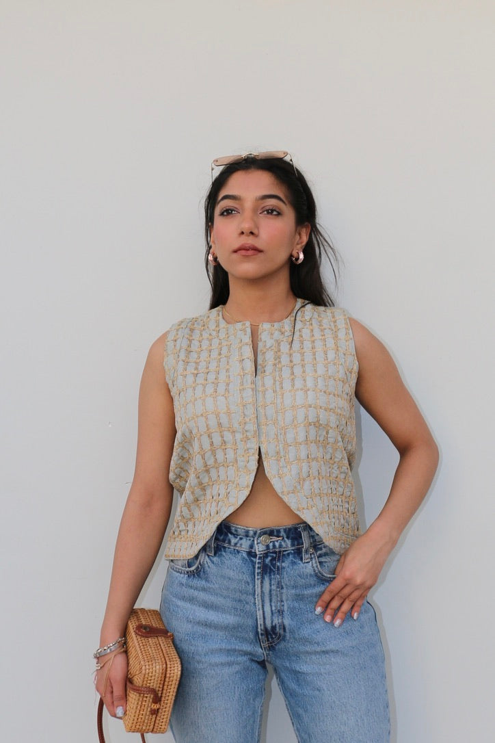 Cotton Embroidered Waistcoat