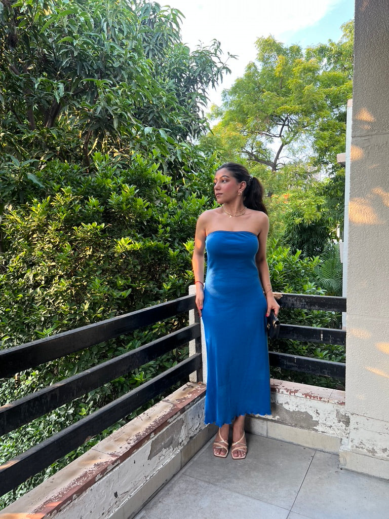 Tube Electric Blue Dress