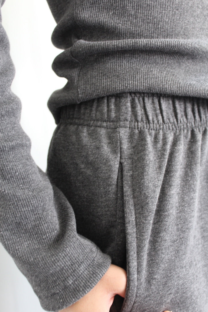 Cotton Fleece Grey Melange Set