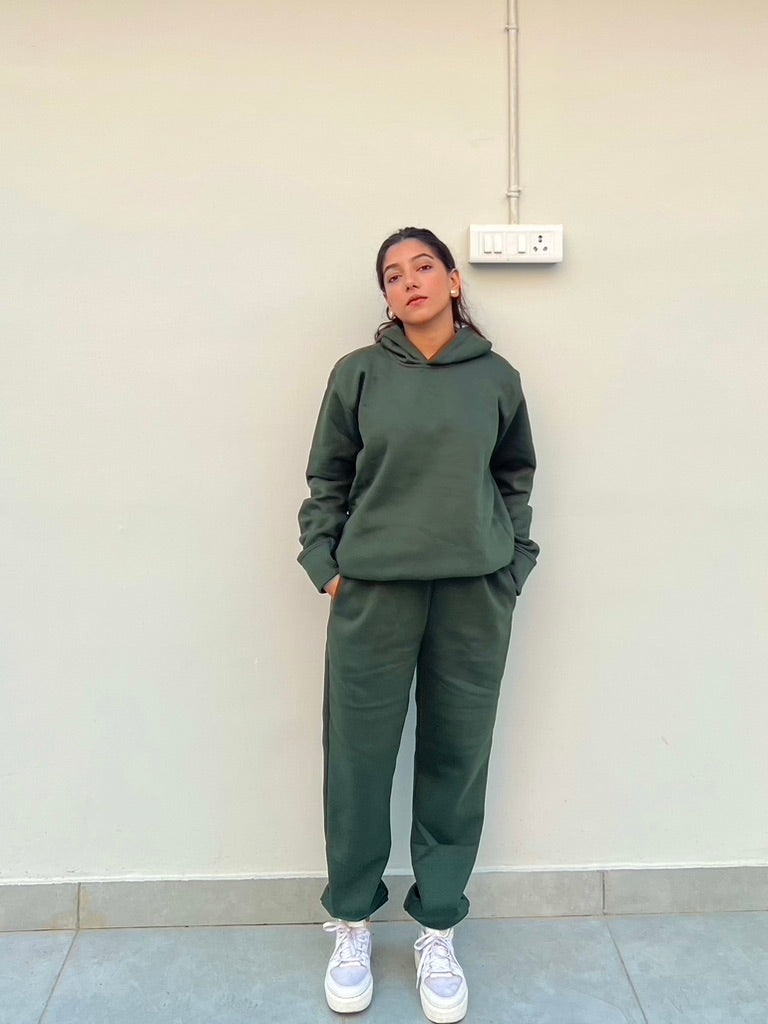 Cotton Fleece Unisex Hoodie Set