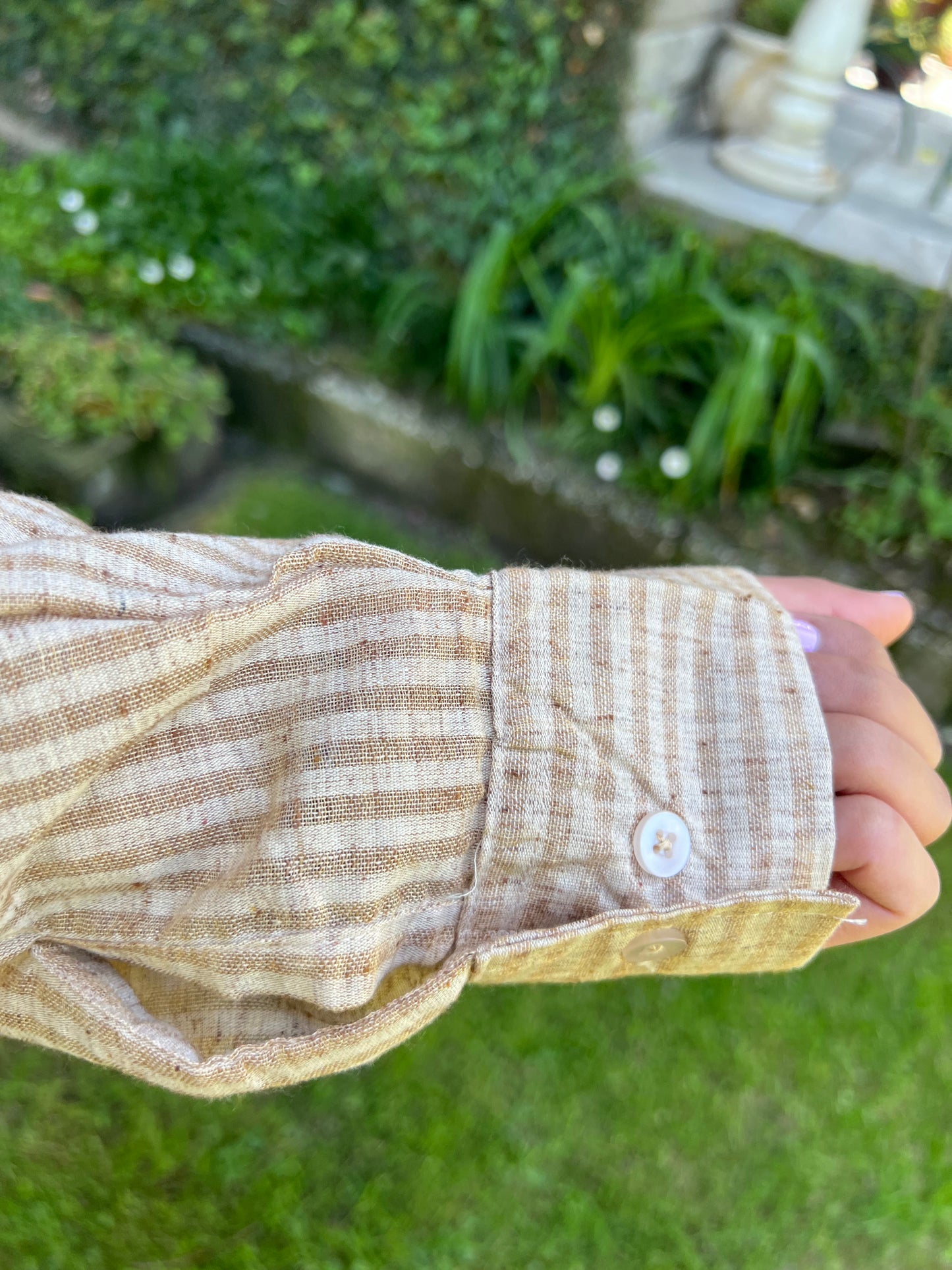 Unisex Stripes Linen Shirt