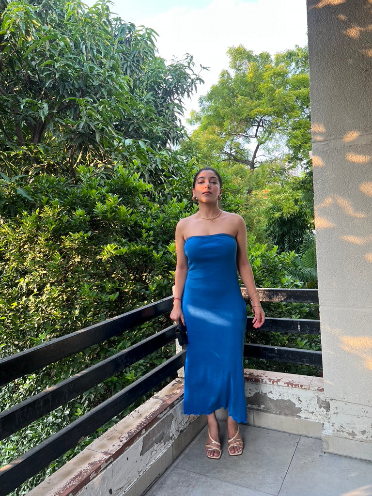 Tube Electric Blue Dress