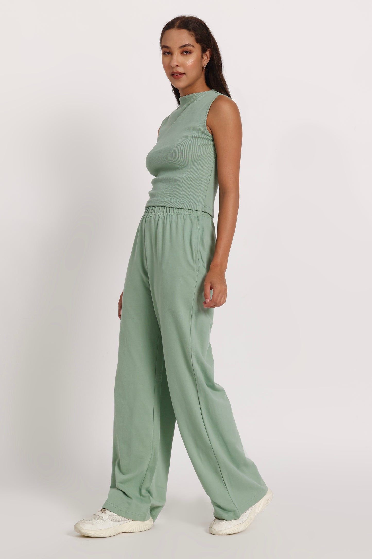 Mint Green Sleeve-Less Terry Set