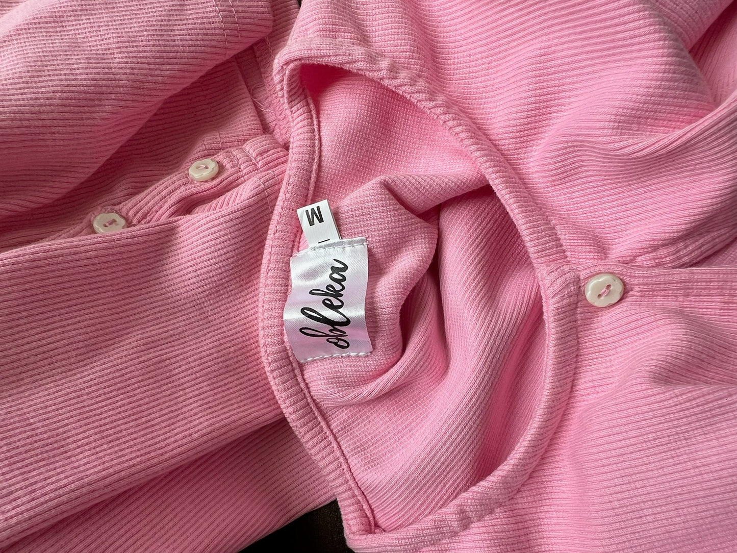 Light Pink Cotton Rib Top ( 1 available)