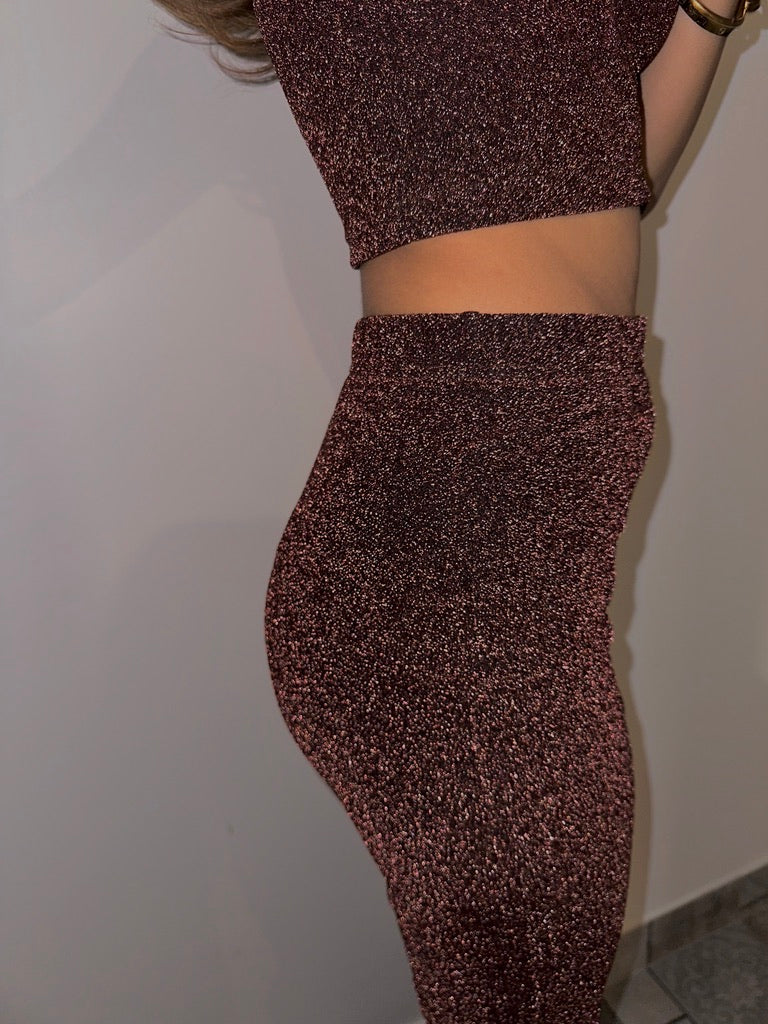 Brown Cotton Shimmer Tube Set