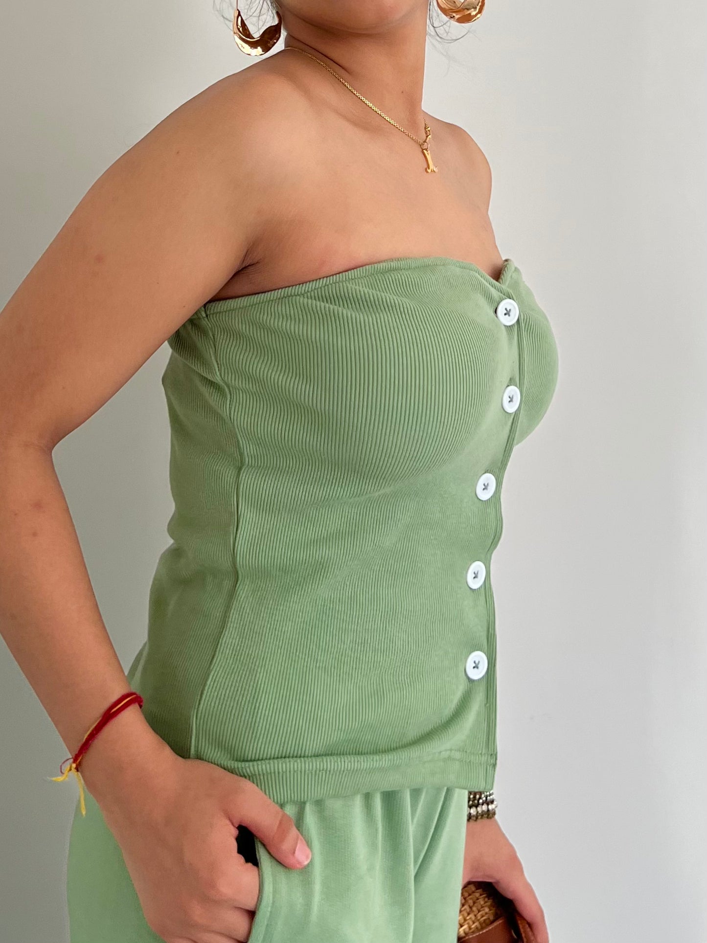 Tube Waistcoat Wide Leg Co-ord