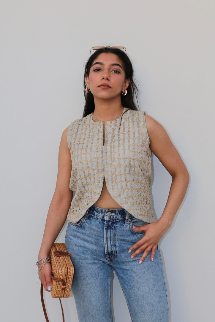 Cotton Embroidered Waistcoat