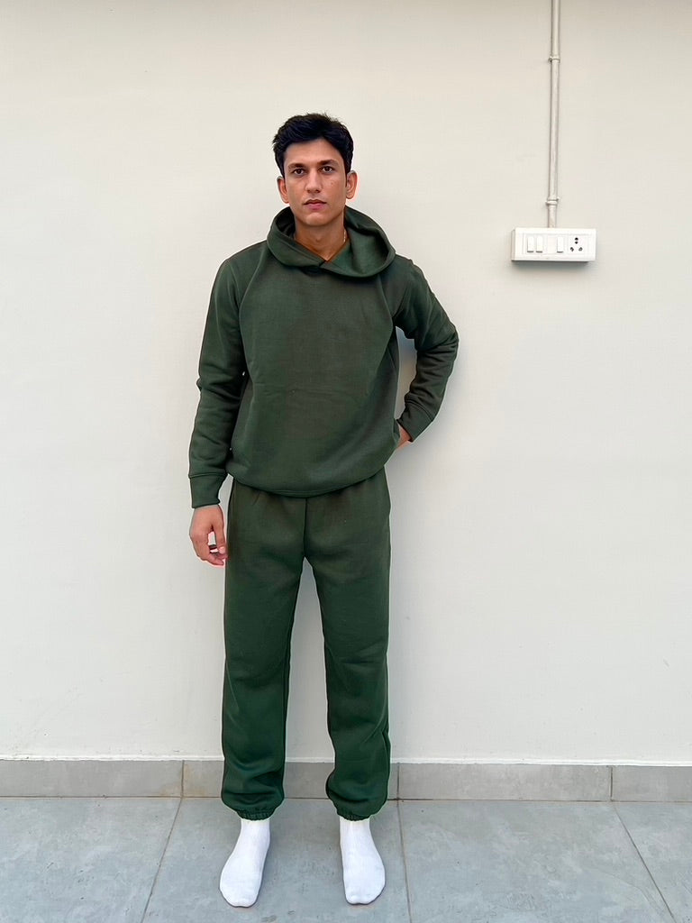 Cotton Fleece Unisex Hoodie Set