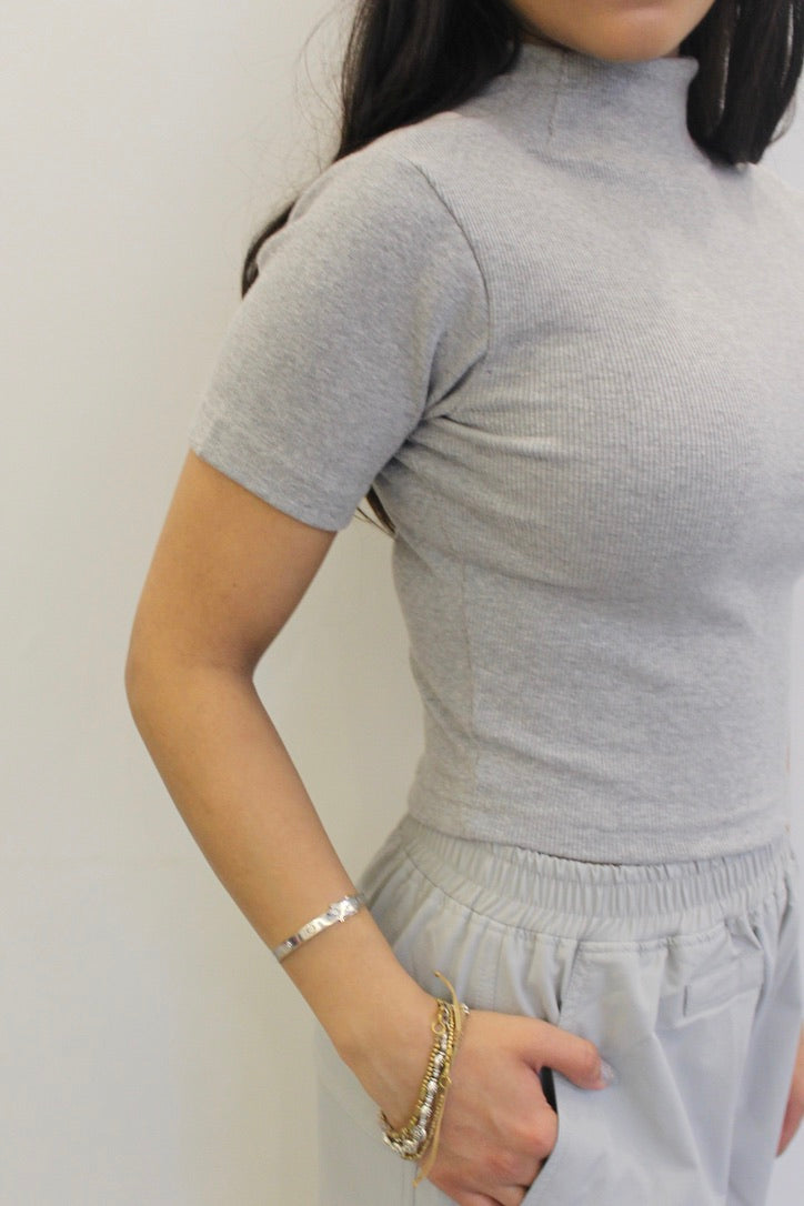 Light Grey Melange Parachute Cargo Co-ord