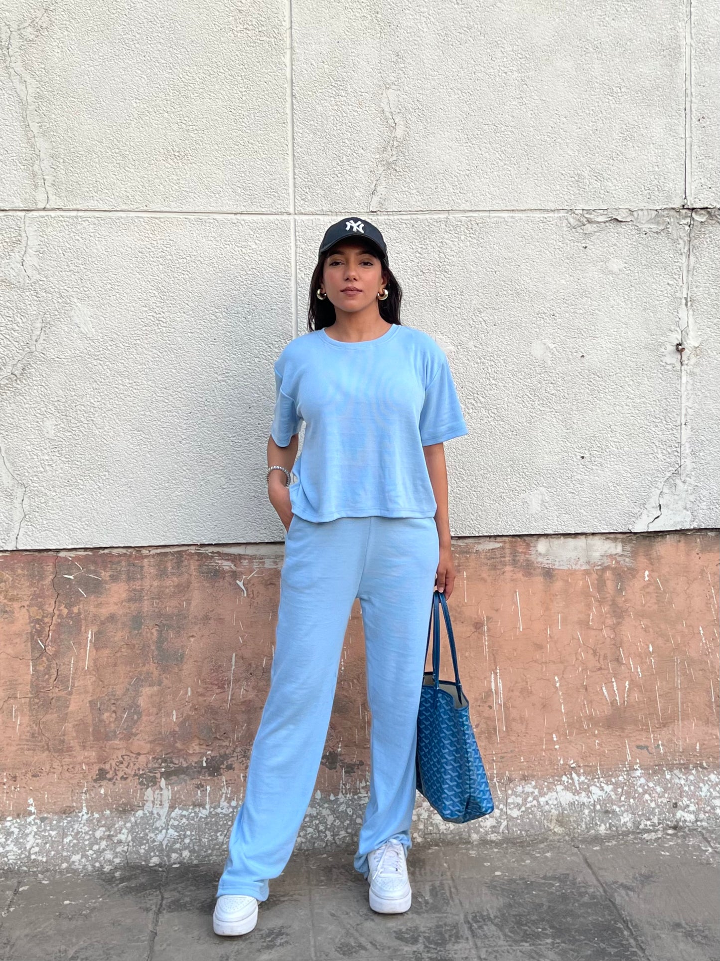 Sky blue RIB Co-ord