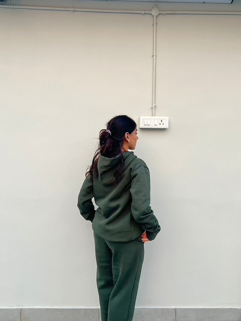 Cotton Fleece Unisex Hoodie Set