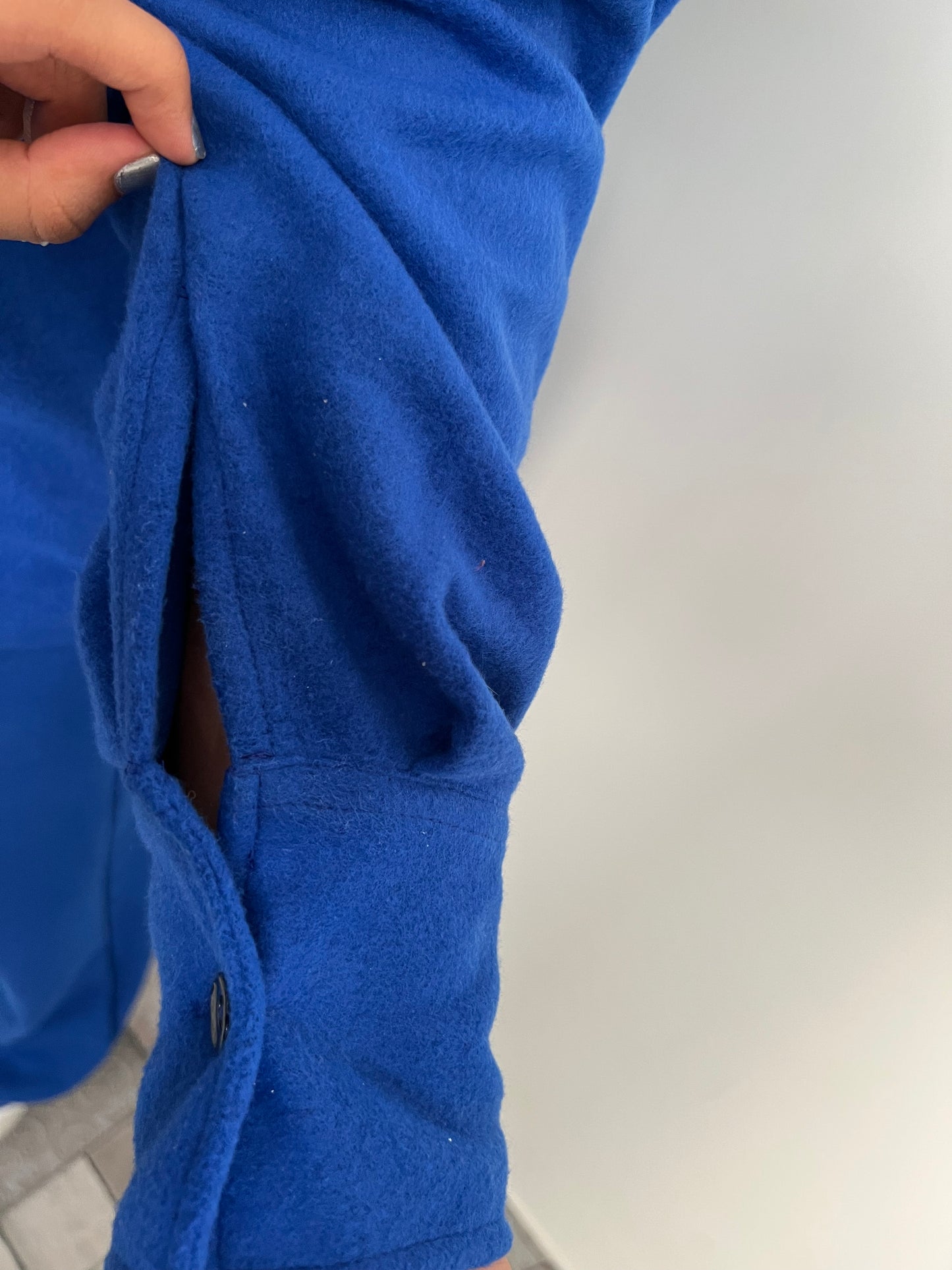 Cotton Fleece Electric Blue Unisex Co-ord