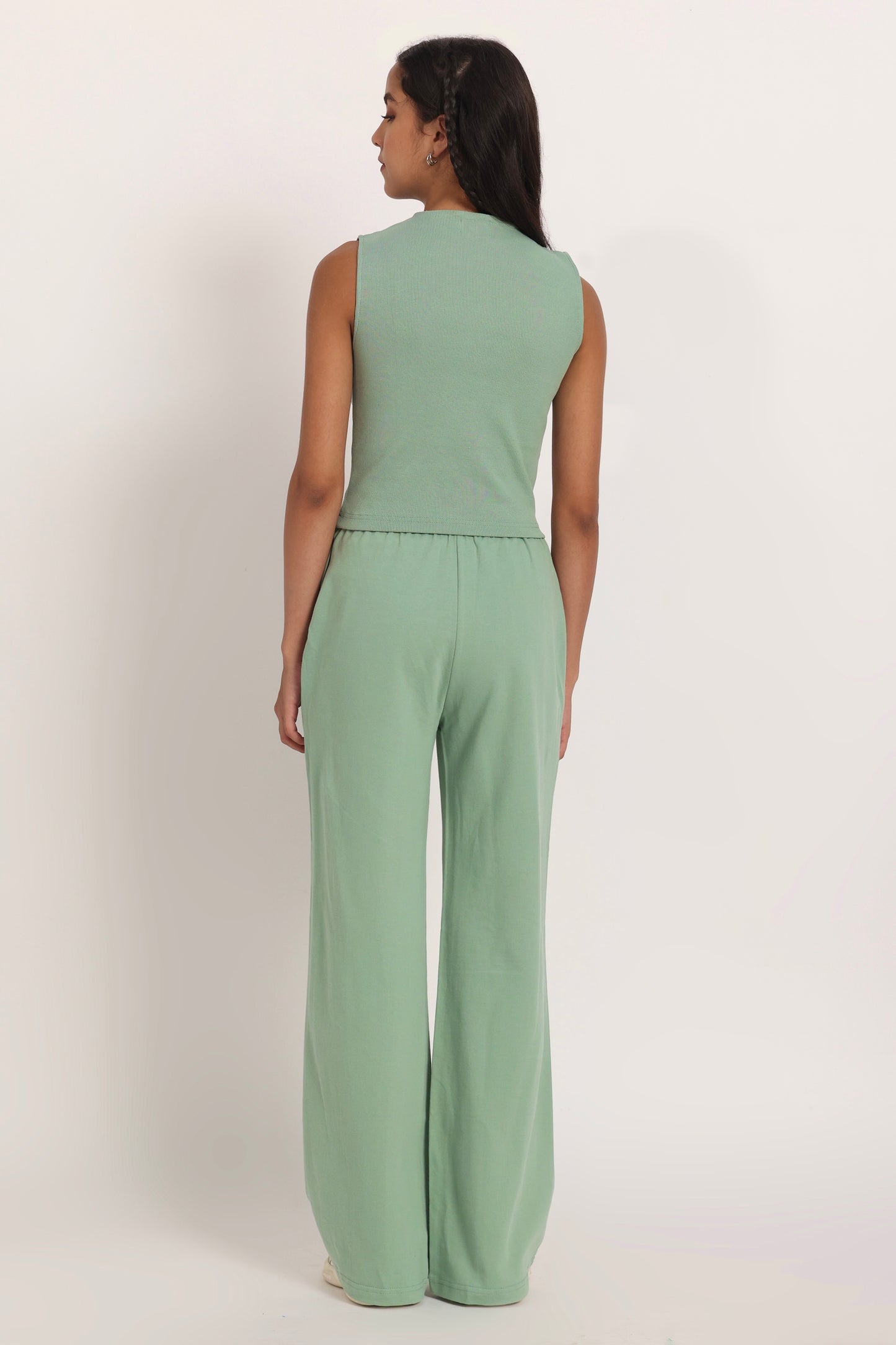 Mint Green Sleeve-Less Terry Set