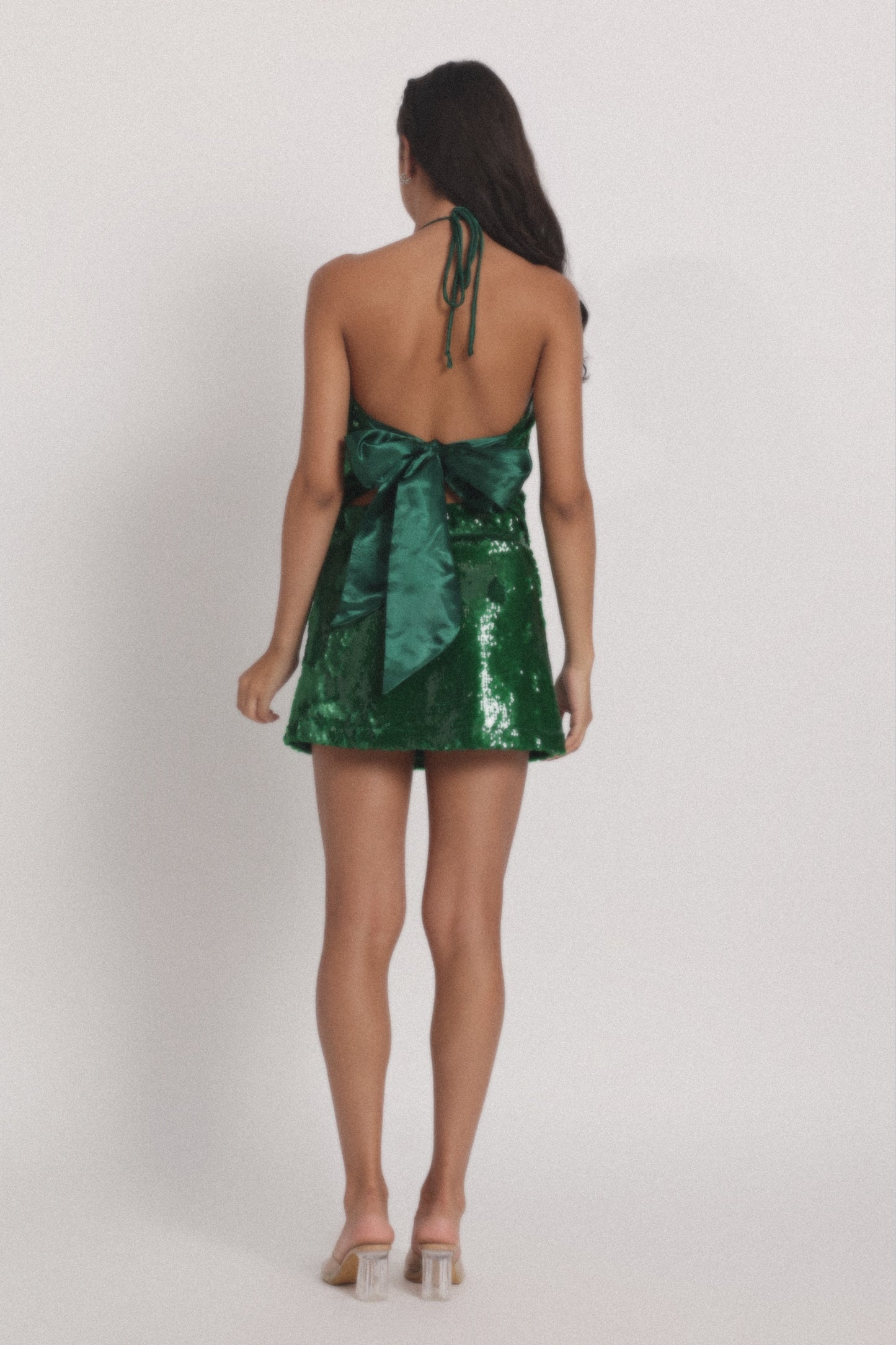 Emerald Green Water Sequin SKIRT & TOP SET