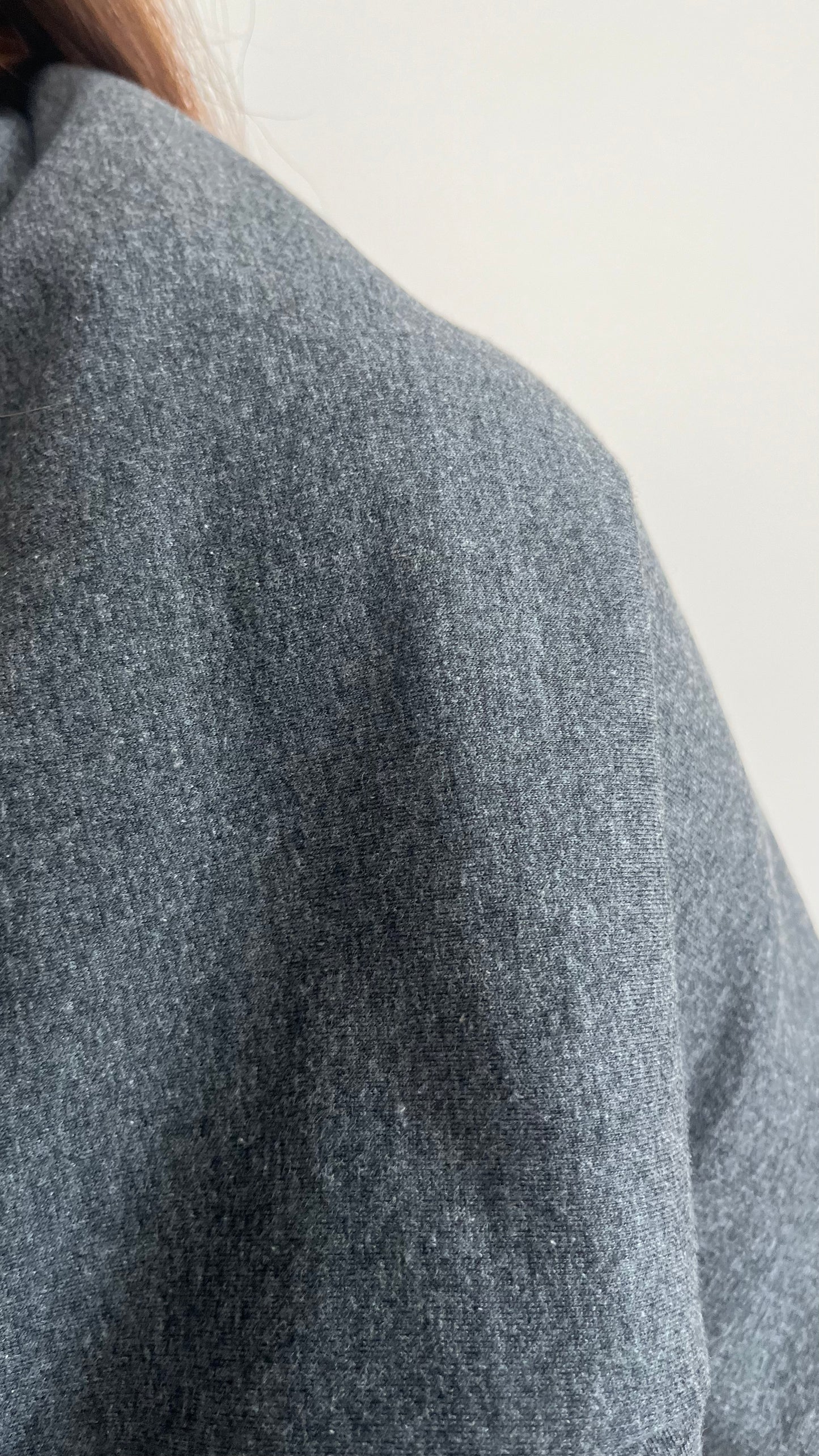 Cotton Fleece Sweatshirt Grey Melange Unisex Set