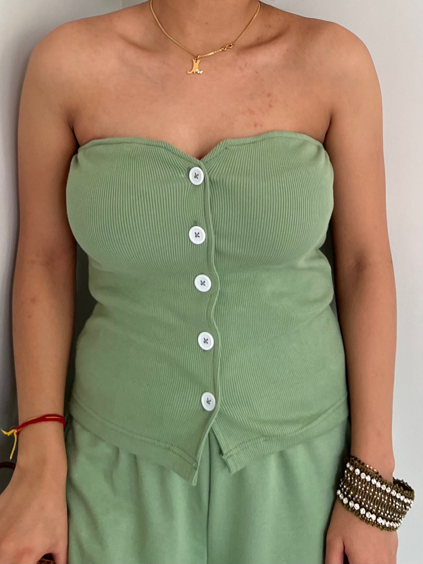 Tube Waistcoat Wide Leg Co-ord