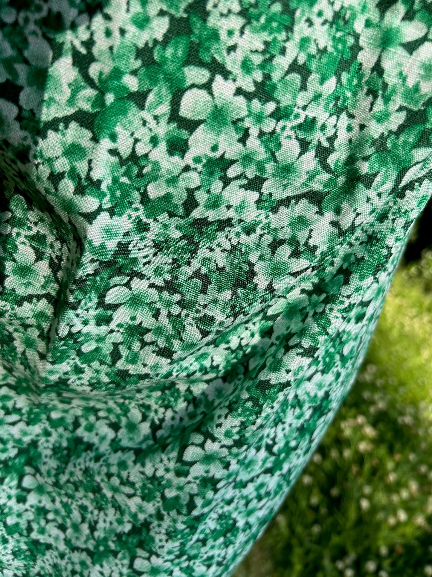 Halter Cotton Linen Blend Printed Dress