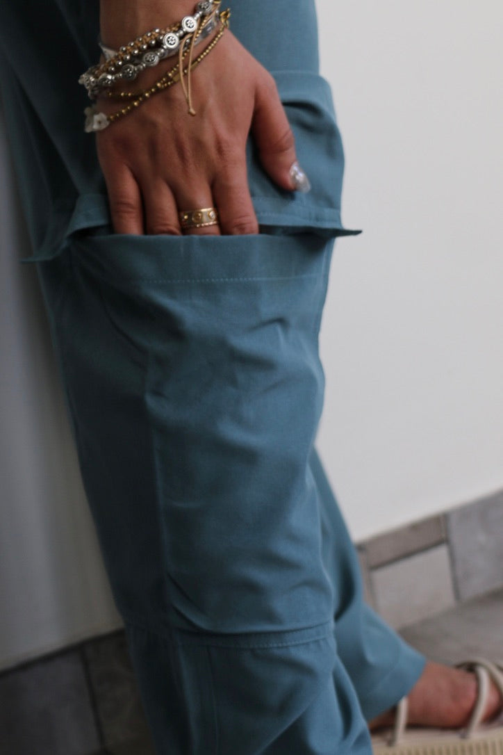 Ice Blue Contrast Parachute Set