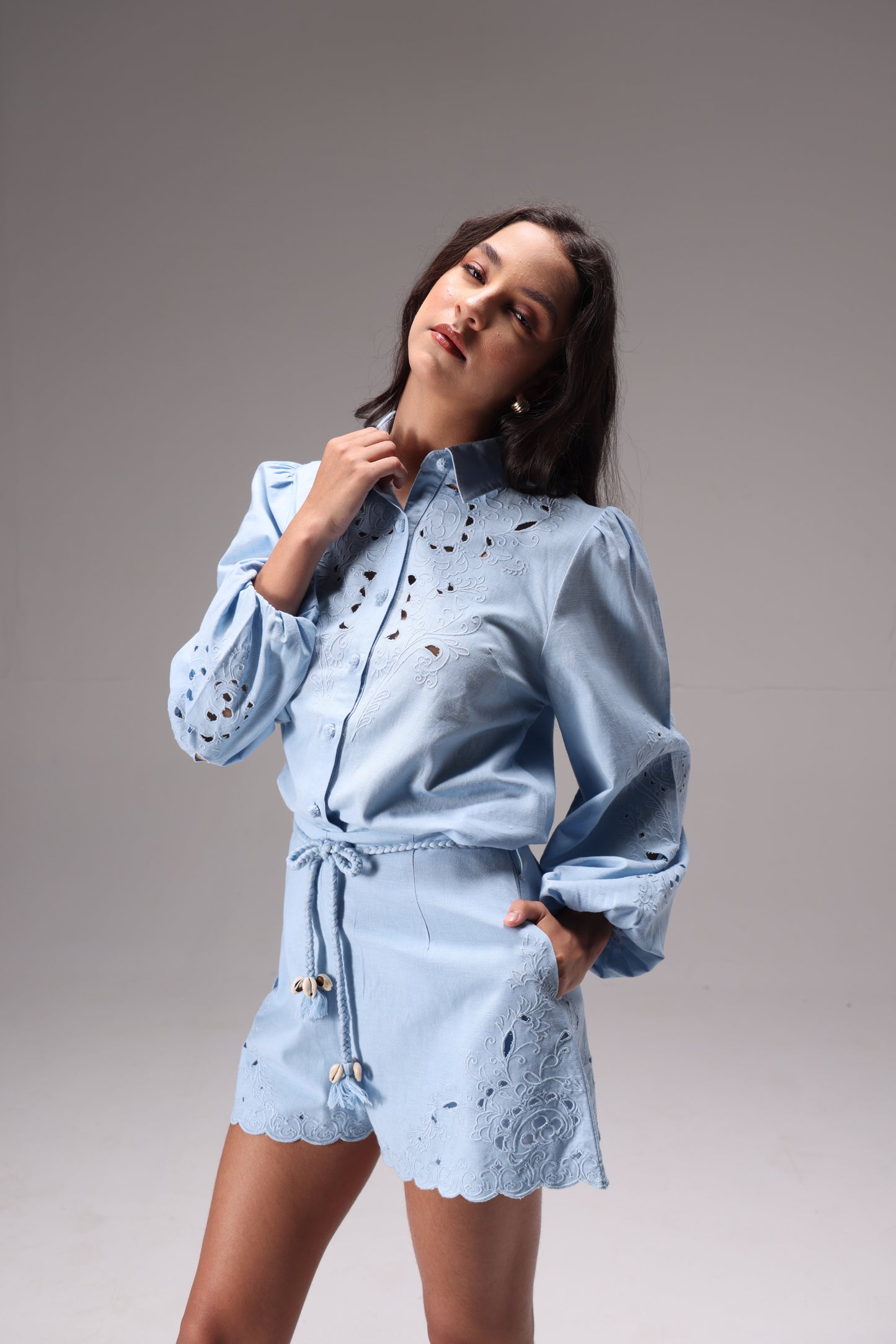 The Linen Poise Shorts Set
