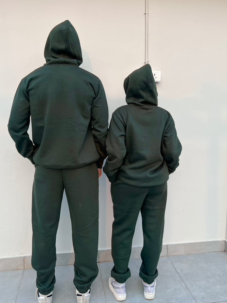 Cotton Fleece Unisex Hoodie Set