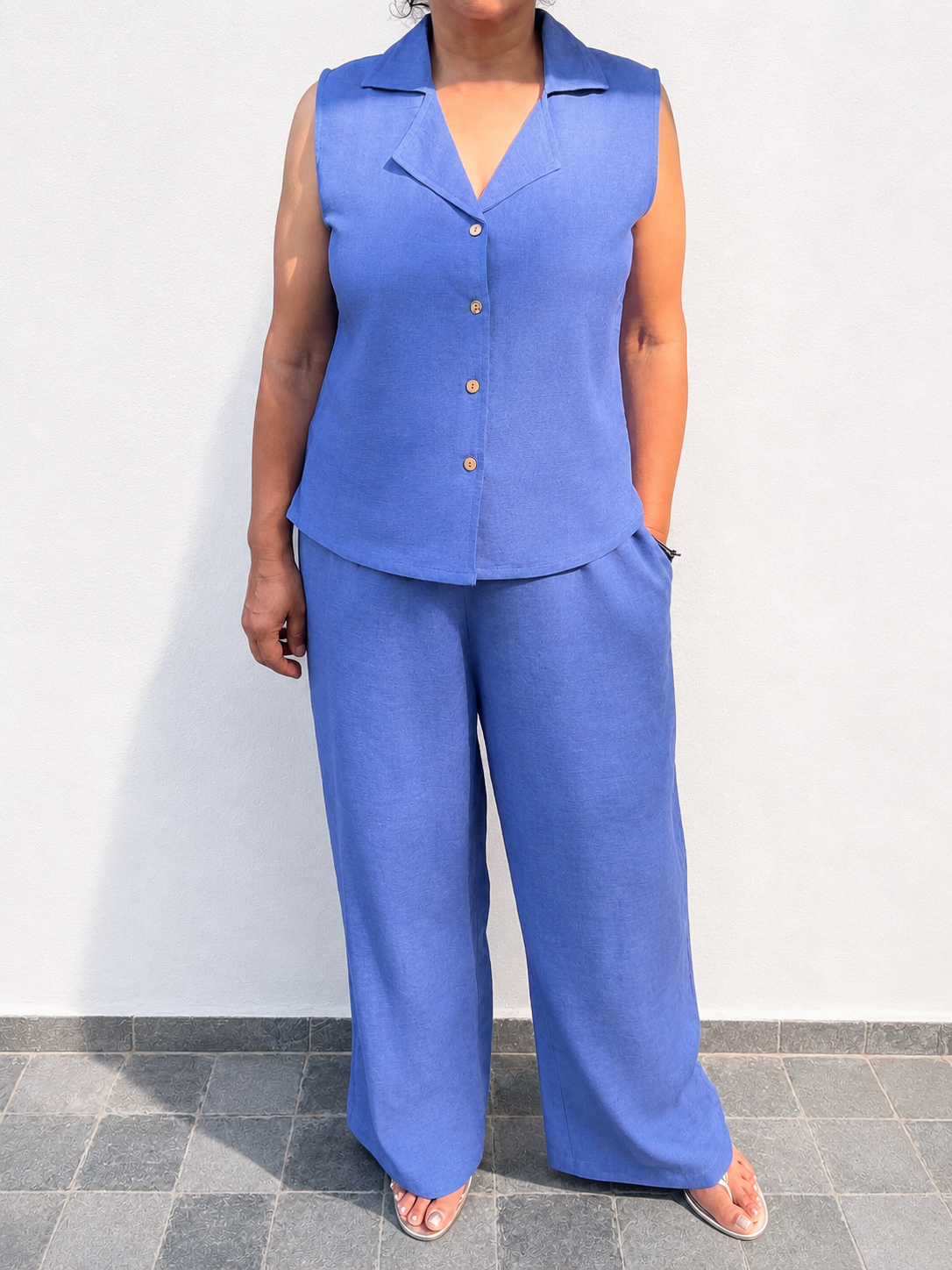 Cotton Slub Blue Set