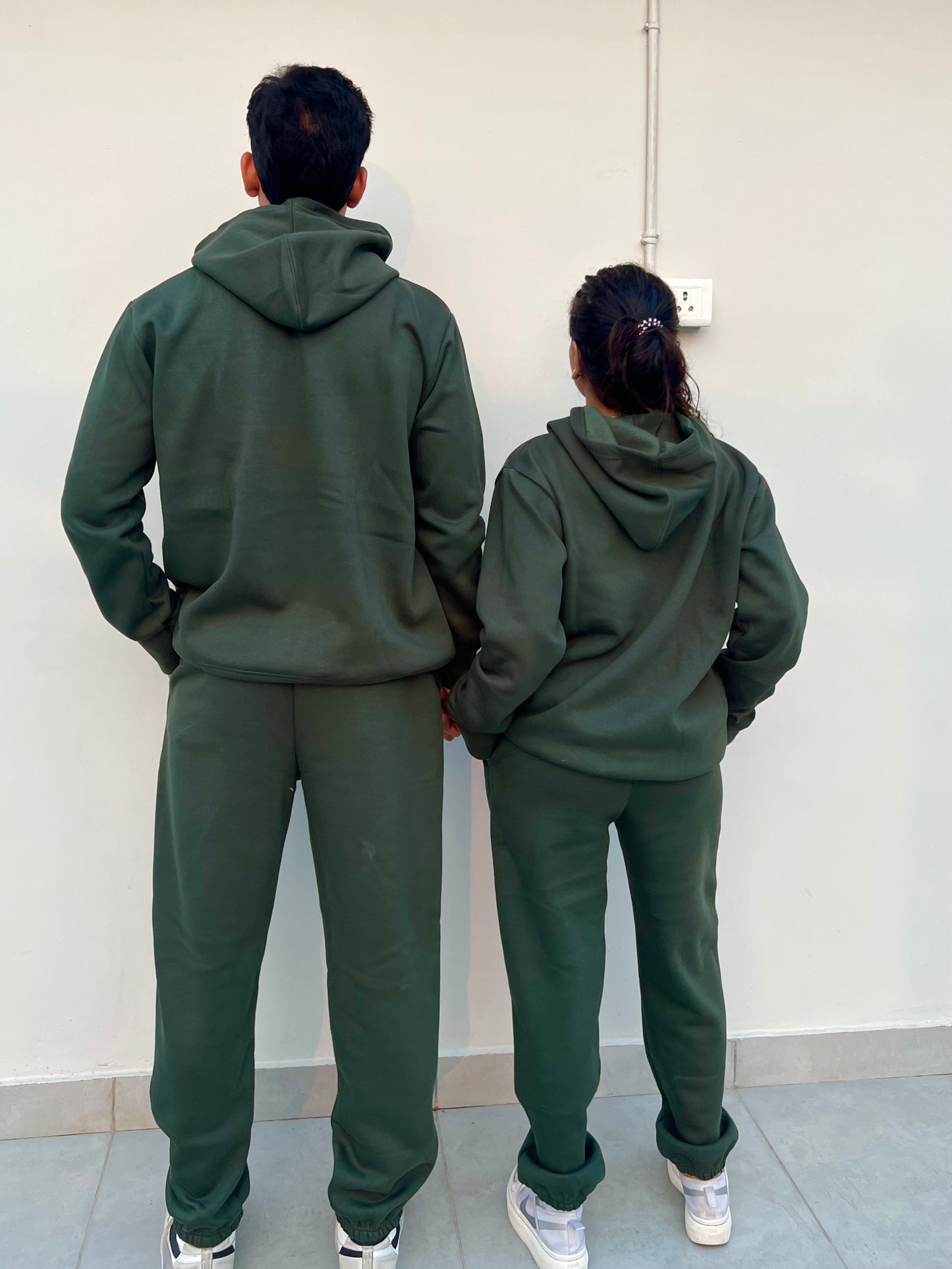 Cotton Fleece Unisex Hoodie Set
