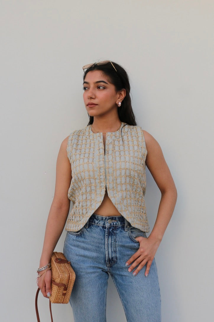 Cotton Embroidered Waistcoat