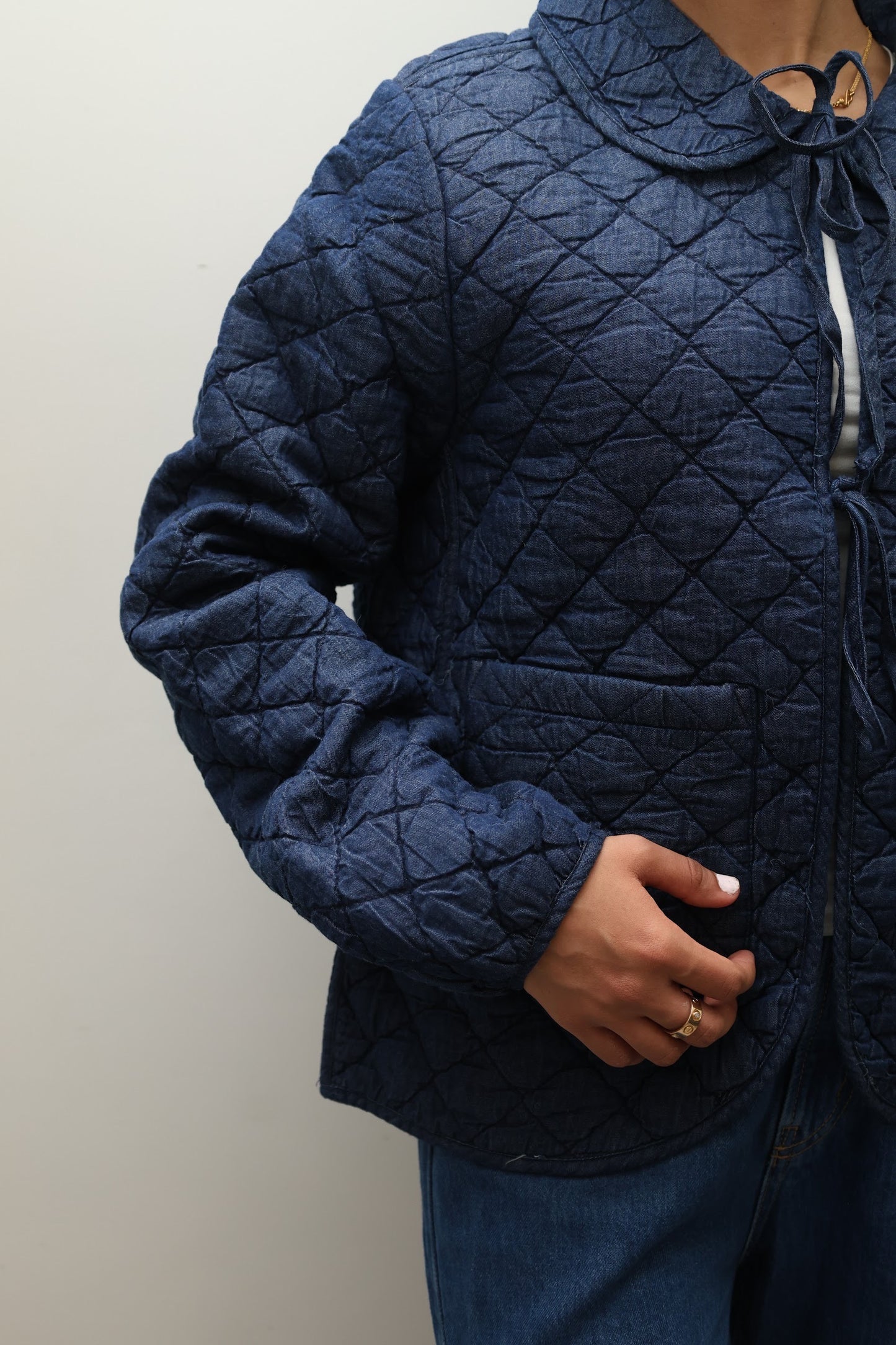 Scandi Bow Quilted Jacket