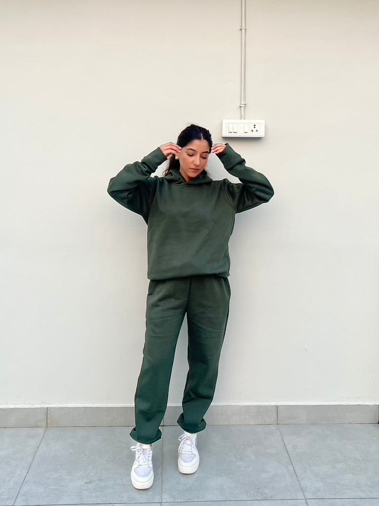 Cotton Fleece Unisex Hoodie Set