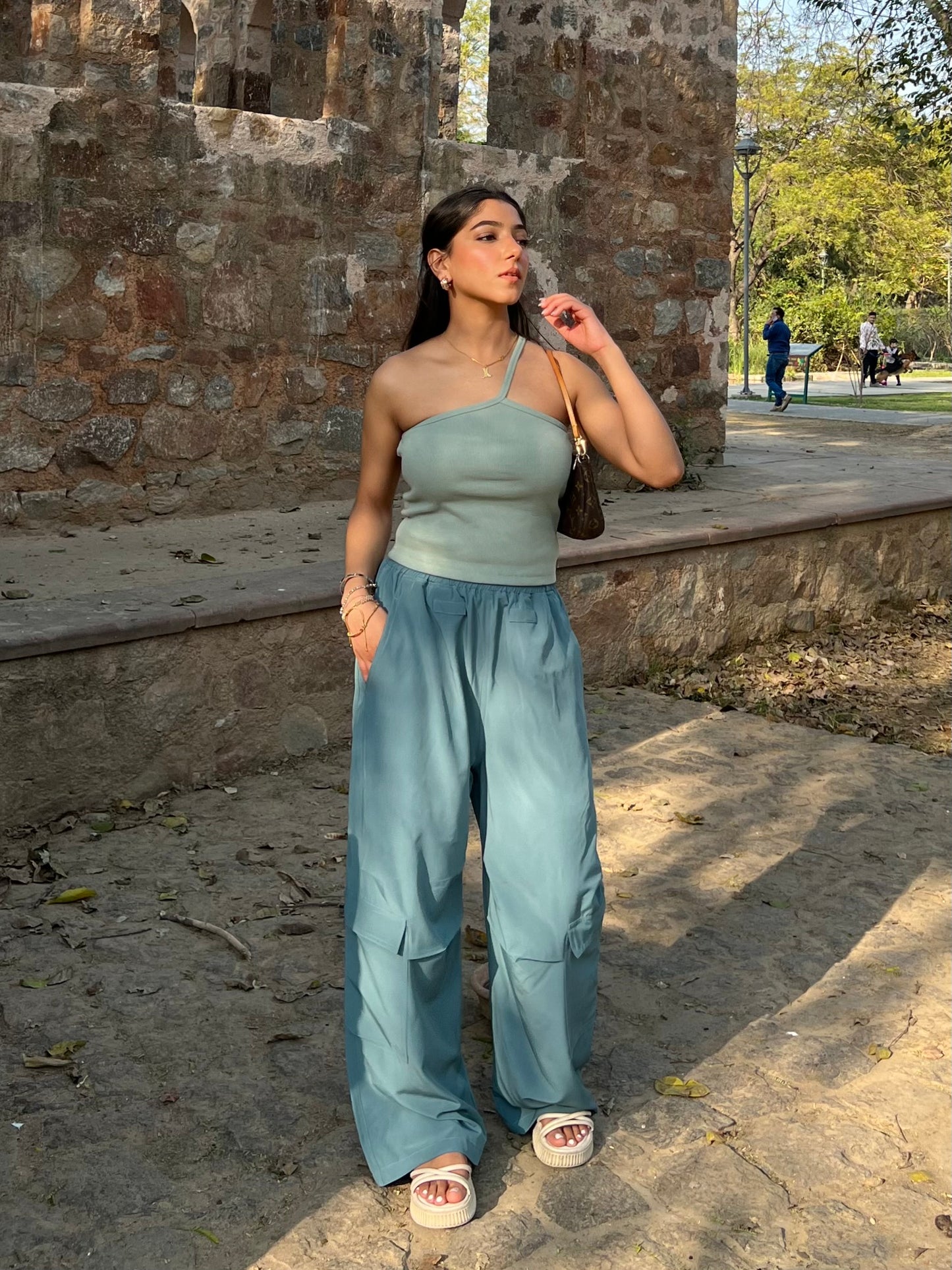 Ice Blue Contrast Parachute Set