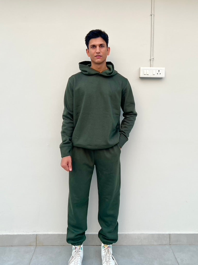 Cotton Fleece Unisex Hoodie Set