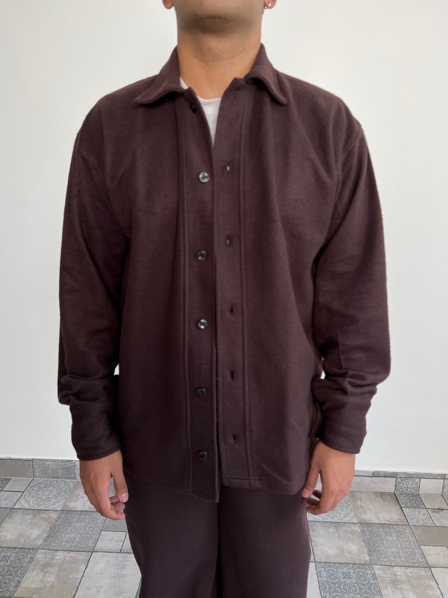 Cotton Fleece Brown Unisex Co-ord