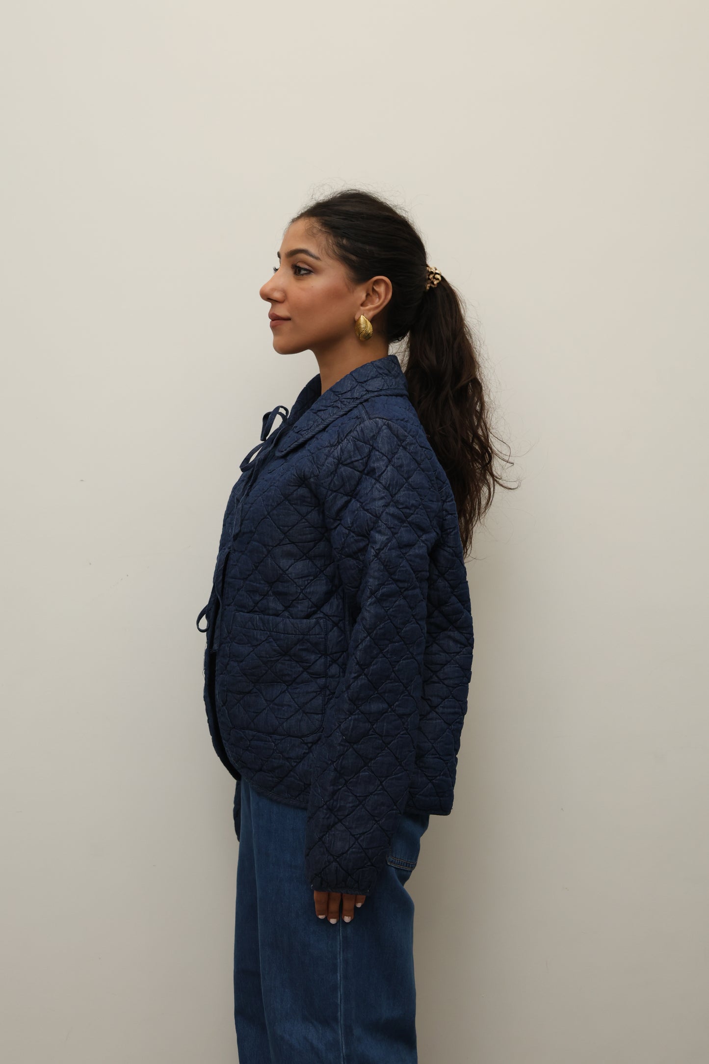 Scandi Bow Quilted Jacket