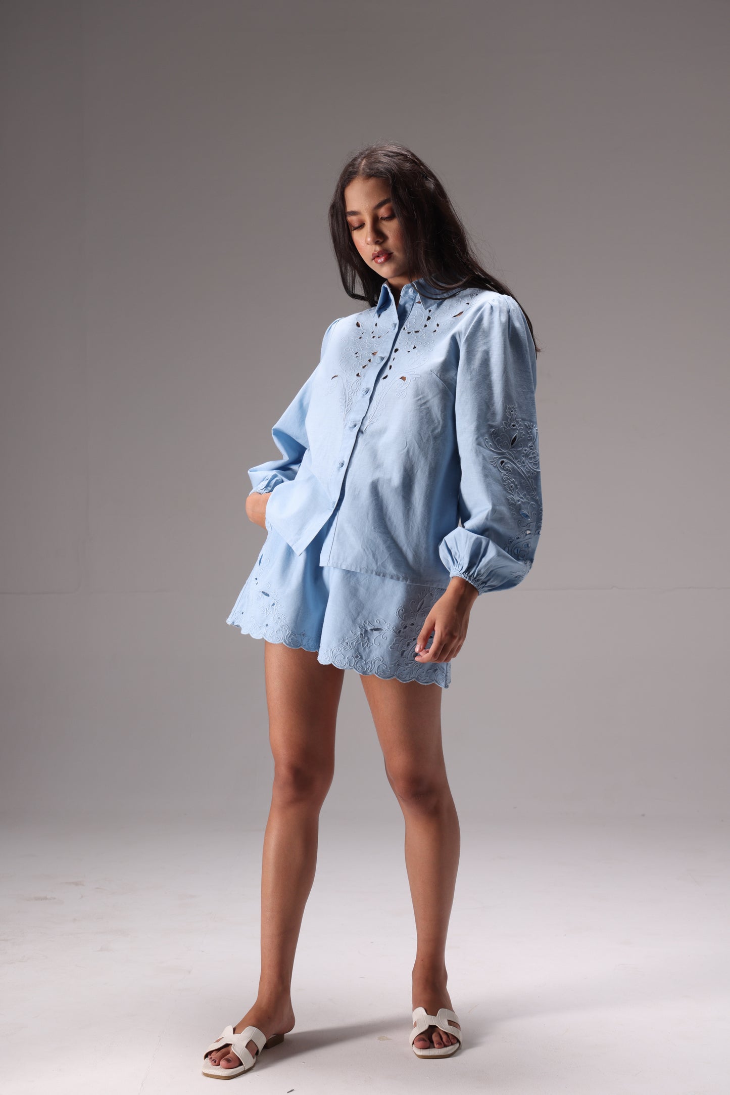 The Linen Poise Shorts Set