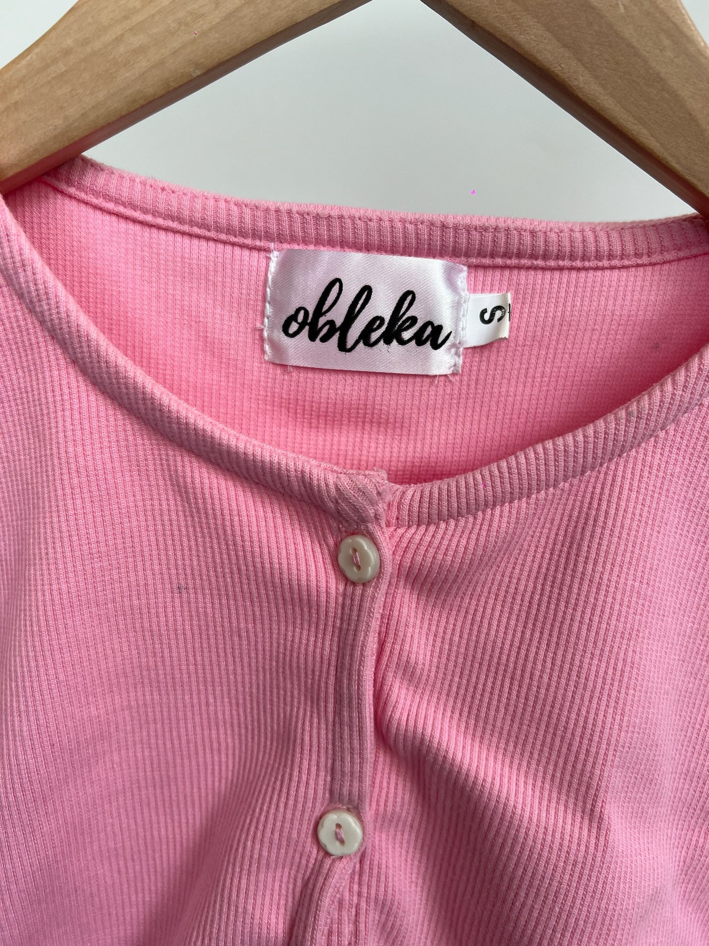 Light Pink Cotton Rib Top ( 1 available)
