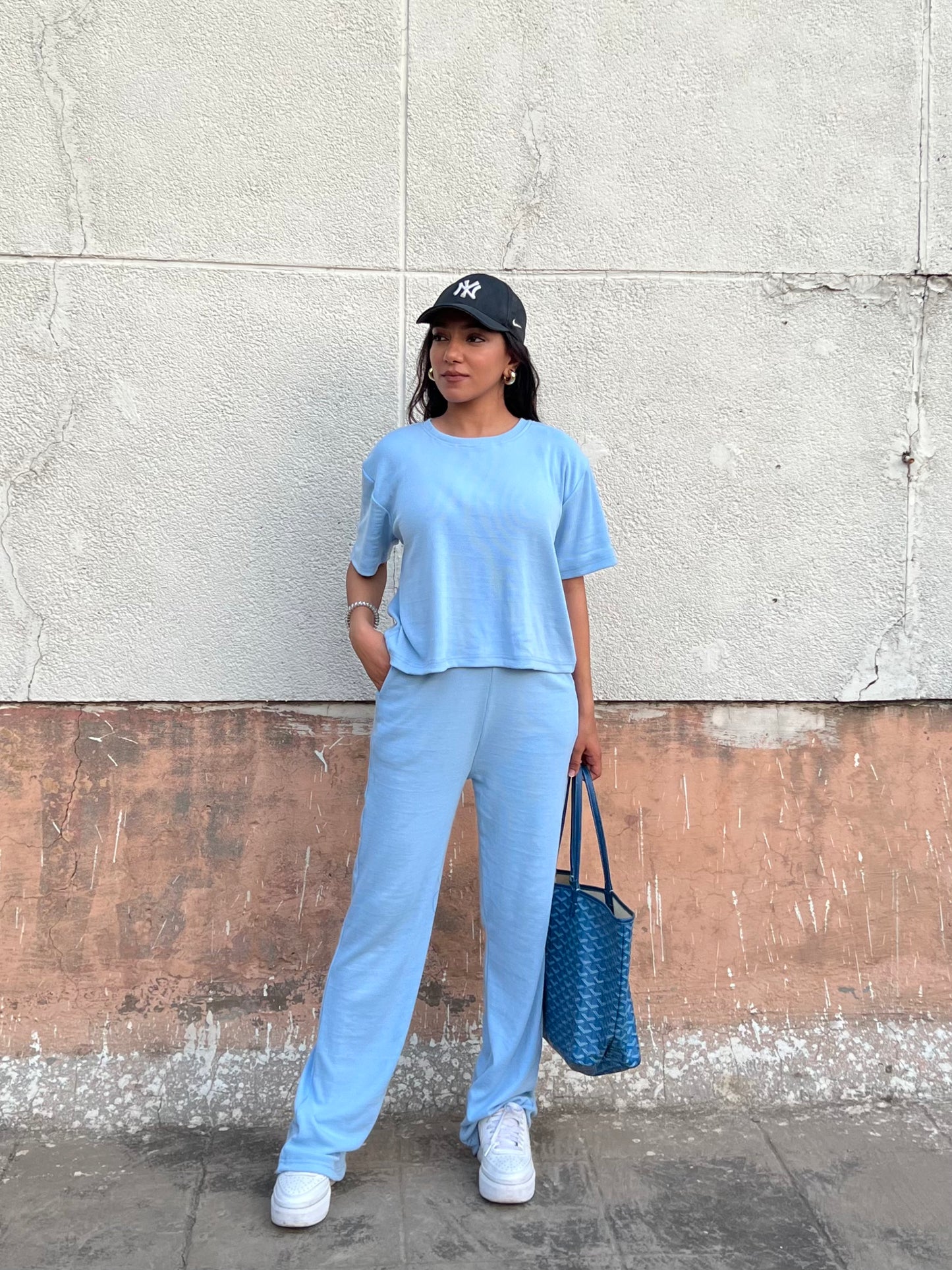 Sky blue RIB Co-ord