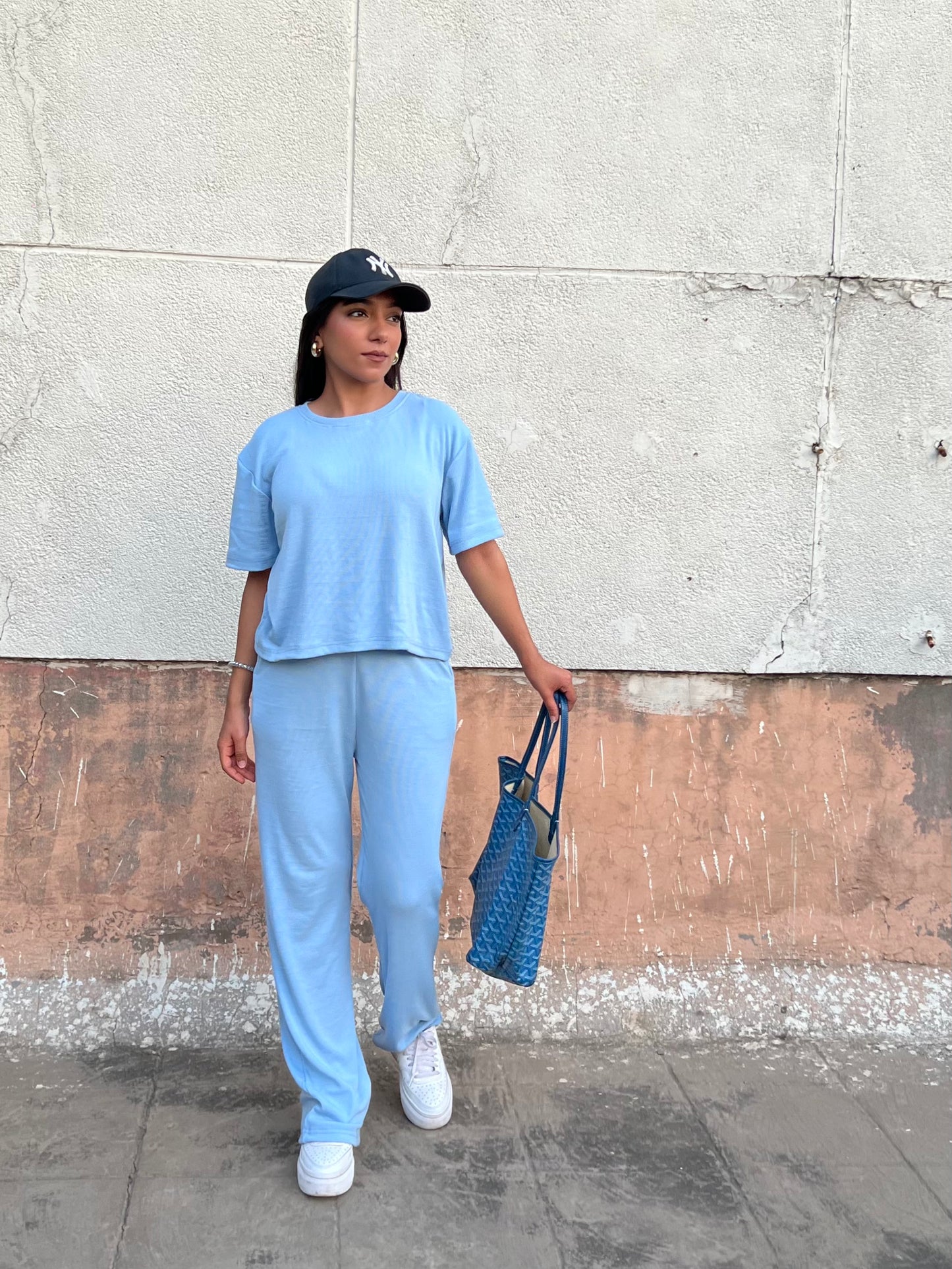 Sky blue RIB Co-ord