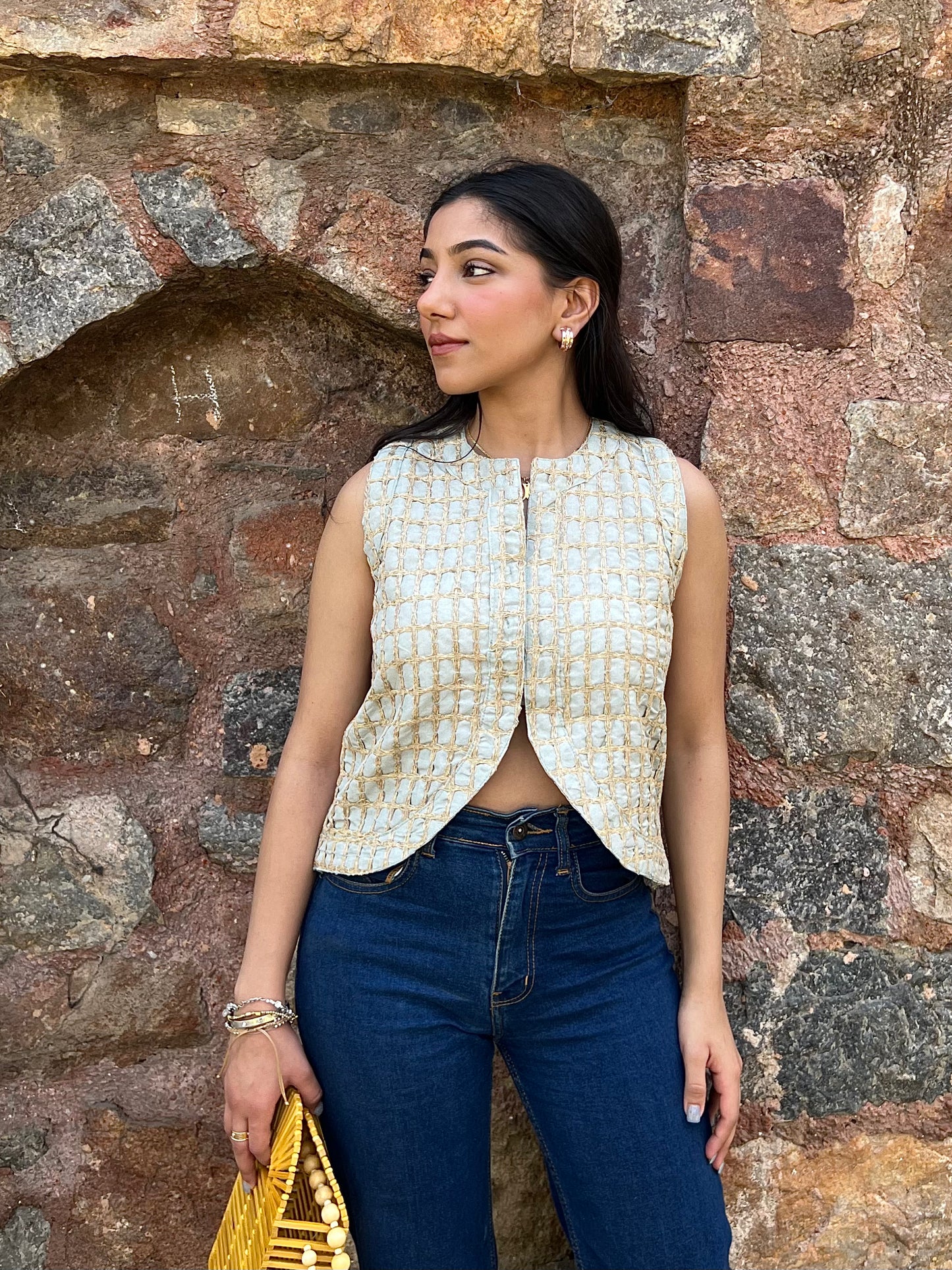 Cotton Embroidered Waistcoat